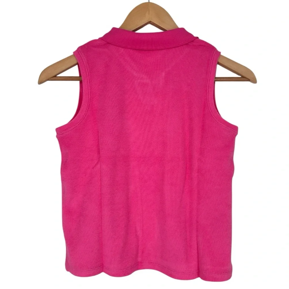 Adidas Polo Tank and All Day Short in Dark Pink Terry Cloth size Girls Large/14